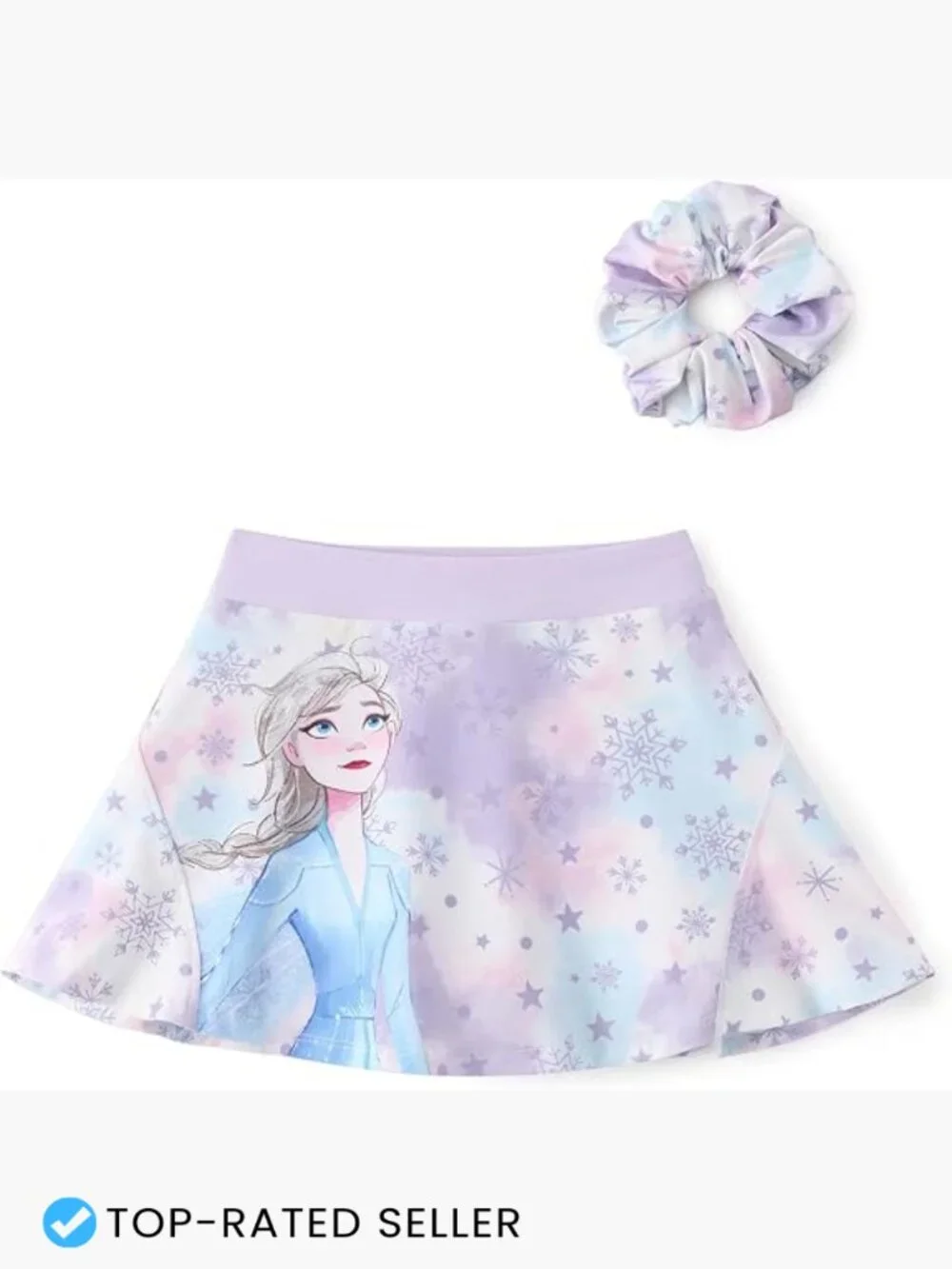 Girls Skort with Inner Shorts Pockets Athletic Golf Tennis Activewear Scrunchie